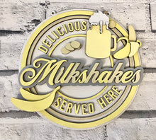Load image into Gallery viewer, Retro banana milkshake  wall plaque
