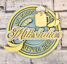 Load image into Gallery viewer, Retro banana milkshake  wall plaque
