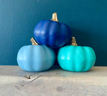 Load image into Gallery viewer, Personalised Blue Pumpkin Decor
