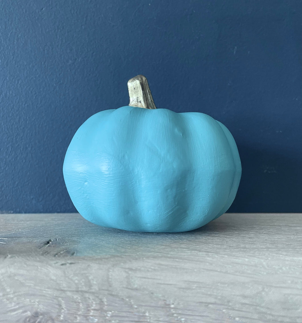 Personalised Blue Pumpkin Decor
