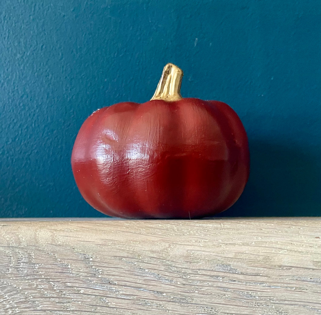 Personalised red Pumpkin Decor