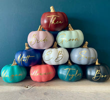 Load image into Gallery viewer, Personalised beige Pumpkin Decor
