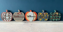 Load image into Gallery viewer, Personalised Pumpkin wooden decor
