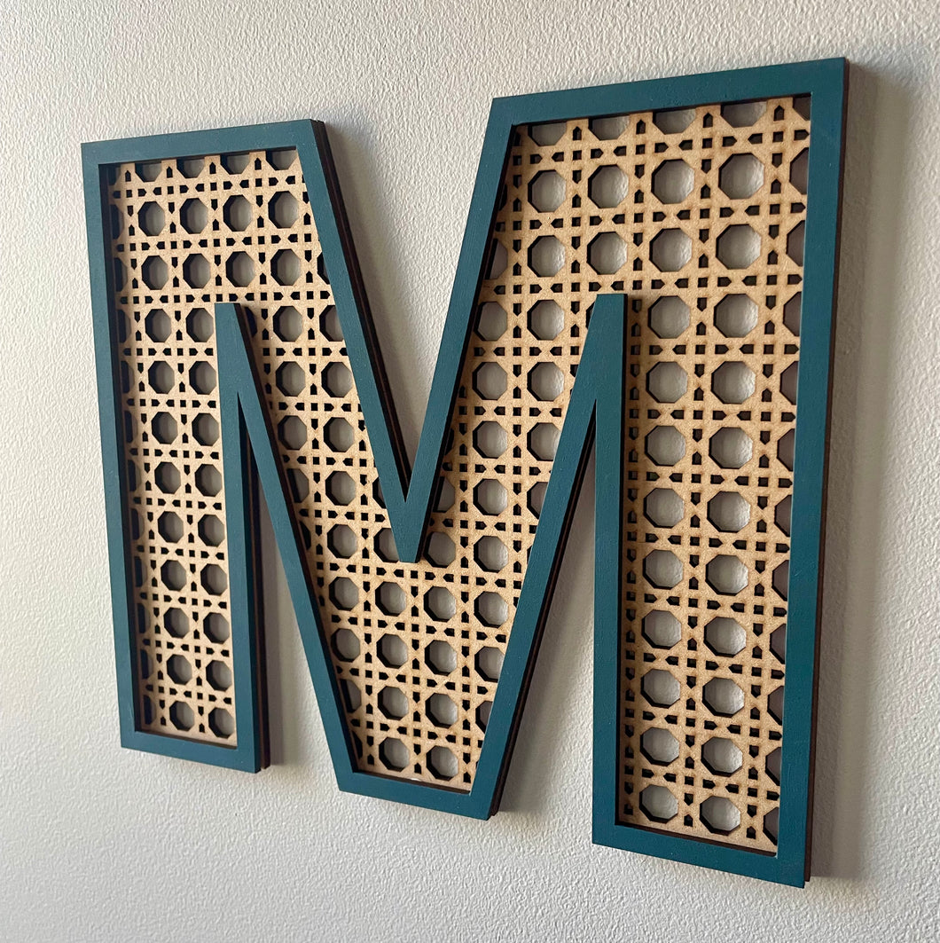 Rattan wall letters