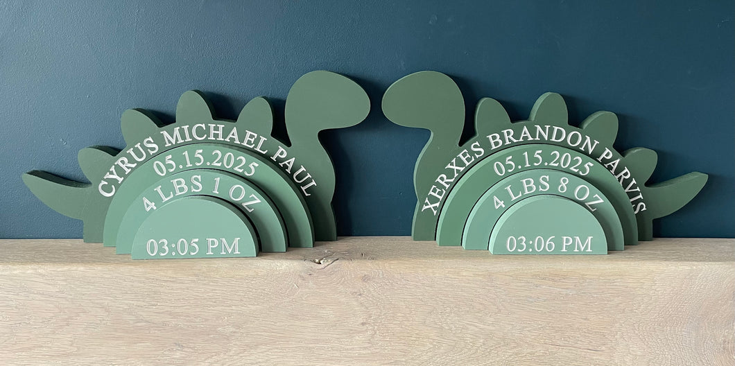 Engraved Dinosaur Stacker