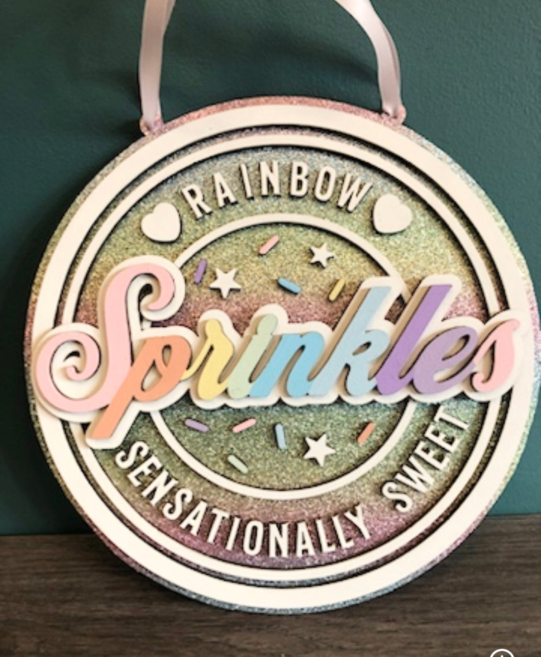 Retro sprinkles wall plaque