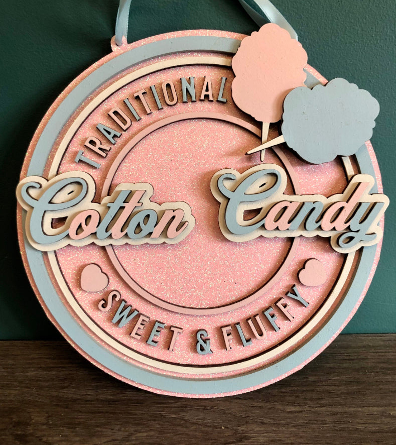 Retro Cotton Candy wall plaque