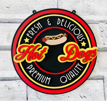 Load image into Gallery viewer, Retro Hot Dog wall plaque
