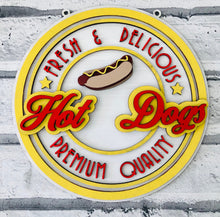Load image into Gallery viewer, Retro Hot Dog wall plaque
