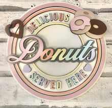 Load image into Gallery viewer, Retro donuts wall plaque
