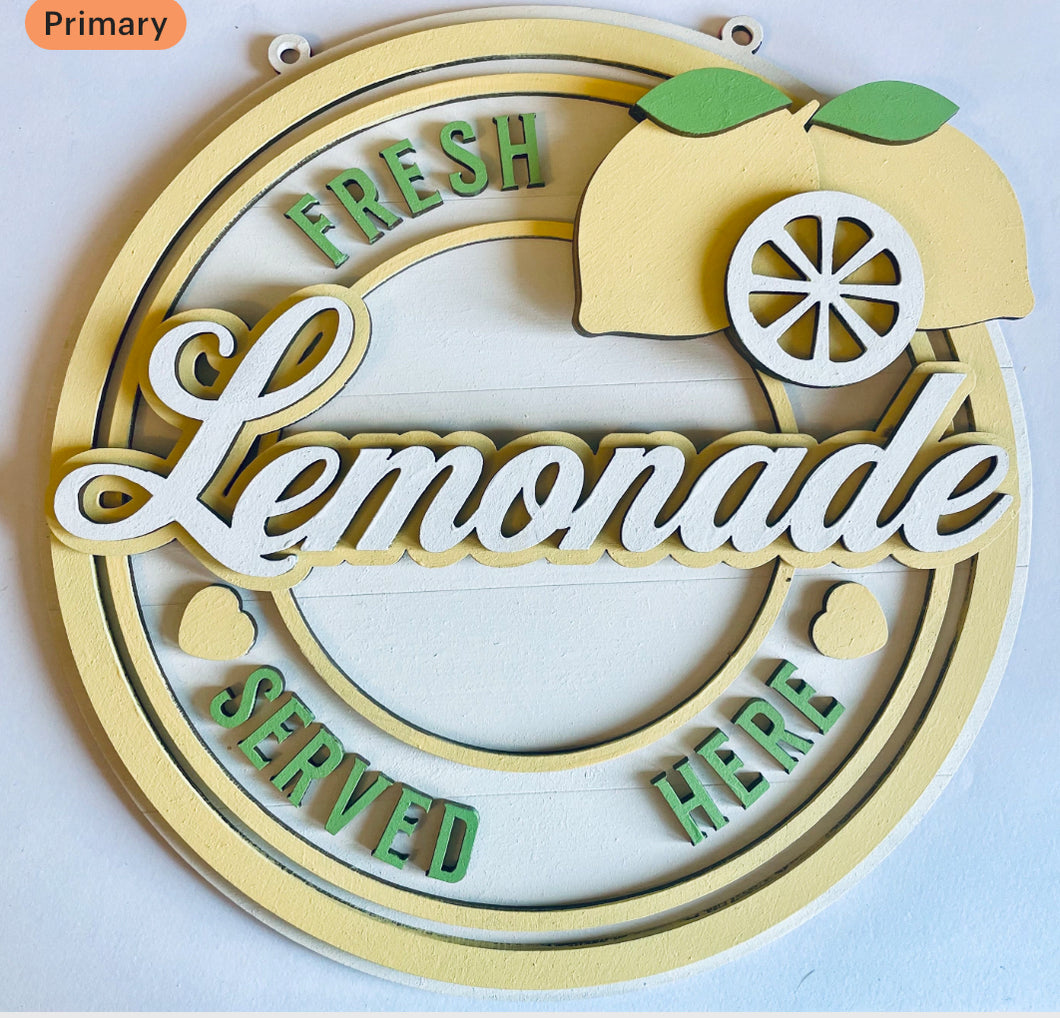 Retro lemonade wall plaque