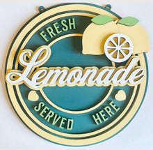 Load image into Gallery viewer, Retro lemonade wall plaque
