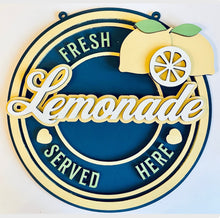 Load image into Gallery viewer, Retro lemonade wall plaque
