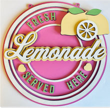 Load image into Gallery viewer, Retro lemonade wall plaque
