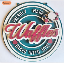Load image into Gallery viewer, Retro waffles wall plaque
