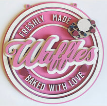 Load image into Gallery viewer, Retro waffles wall plaque
