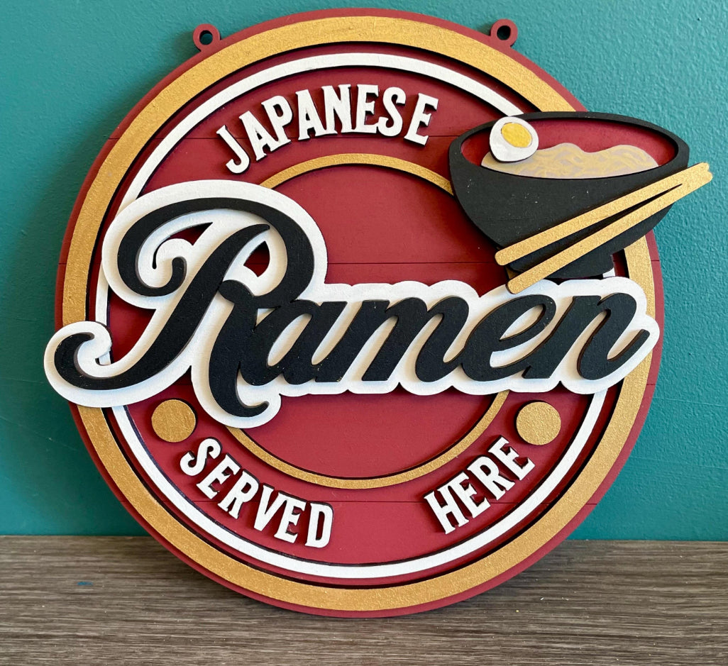 Retro ramen wall plaque