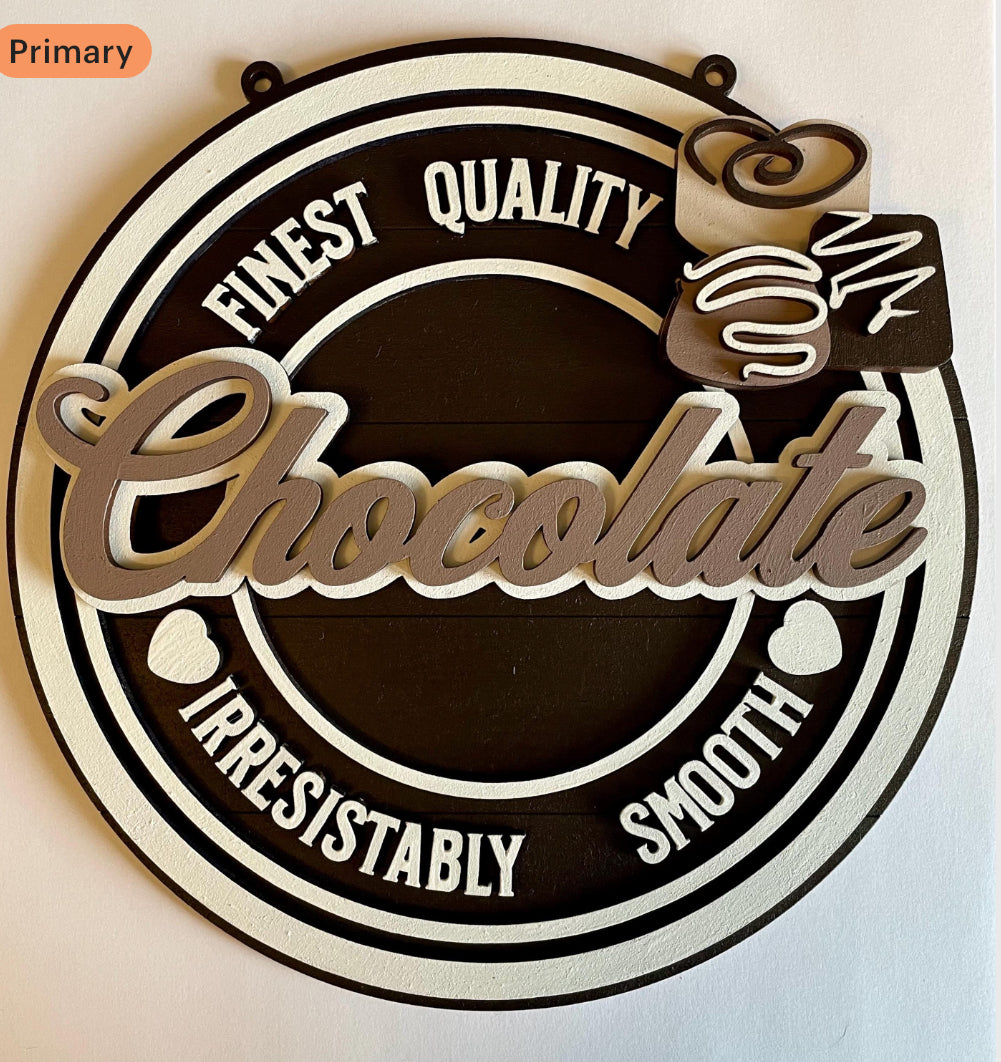 Retro Chocolate wall plaque