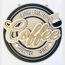 Load image into Gallery viewer, Retro coffee wall plaque
