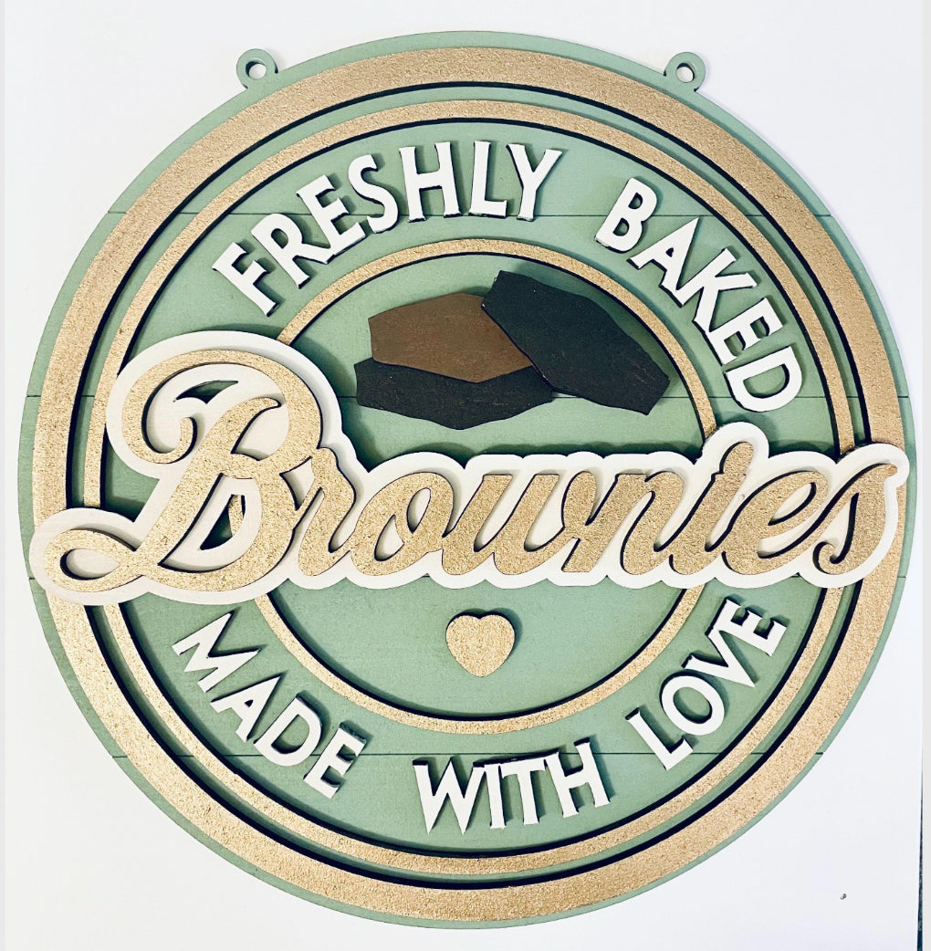 Retro Brownies wall plaque