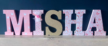 Load image into Gallery viewer, 20cm girls wooden freestanding letters
