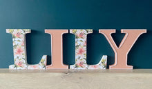 Load image into Gallery viewer, 20cm girls wooden freestanding letters

