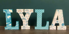 Load image into Gallery viewer, 20cm girls wooden freestanding letters
