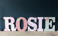 Load image into Gallery viewer, 20cm girls wooden freestanding letters
