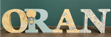 Load image into Gallery viewer, 15cm boys wooden freestanding letters
