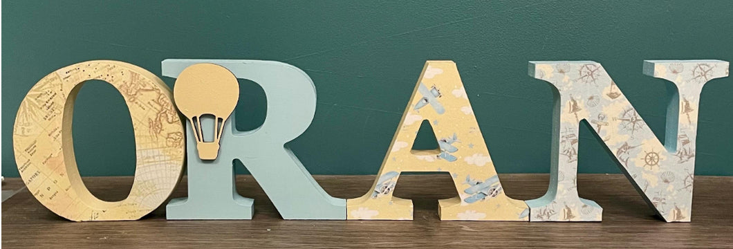 15cm boys wooden freestanding letters