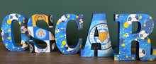 Load image into Gallery viewer, 15cm boys wooden freestanding letters
