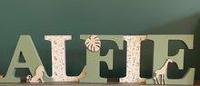 Load image into Gallery viewer, 15cm boys wooden freestanding letters
