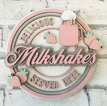 Load image into Gallery viewer, Retro strawberry milkshake  wall plaque
