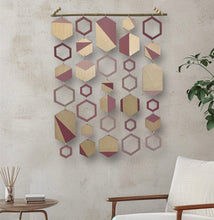 Load image into Gallery viewer, Pink hexagon wall hanging
