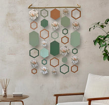 Load image into Gallery viewer, Dinosaur hexagon wall hanging
