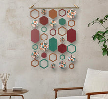 Load image into Gallery viewer, Terracotta hexagon wall hanging
