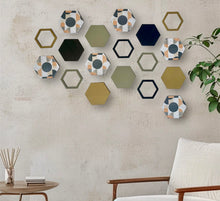 Load image into Gallery viewer, Mustard hexagon wall art
