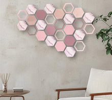 Load image into Gallery viewer, Pink hexagon wall art
