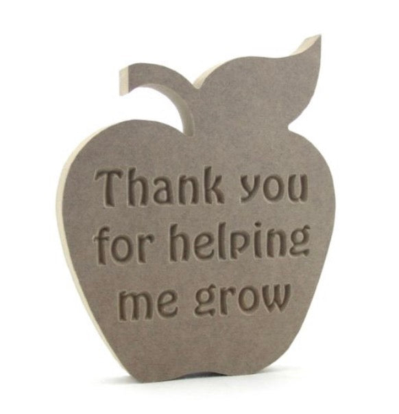 Thank you for helping me grow wooden apple plaque