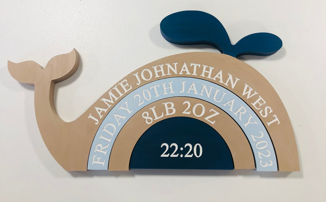 Engraved Whale Stacker