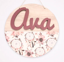 Load image into Gallery viewer, Personalised floral Door Signs
