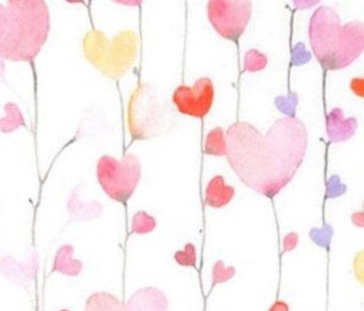 heart balloons 100% cotton fabric