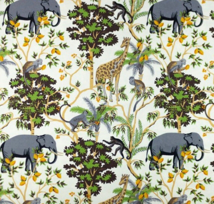 safari animal Cotton jersey fabric