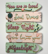 Load image into Gallery viewer, Wooden Sleep Tight Direction sign
