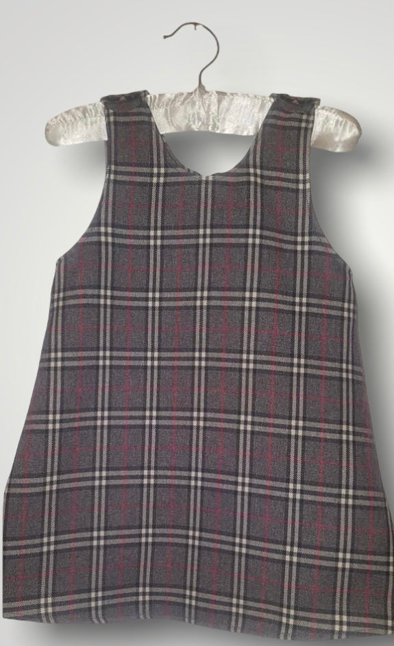 Girls tartan pinafore dress – VLC Creations