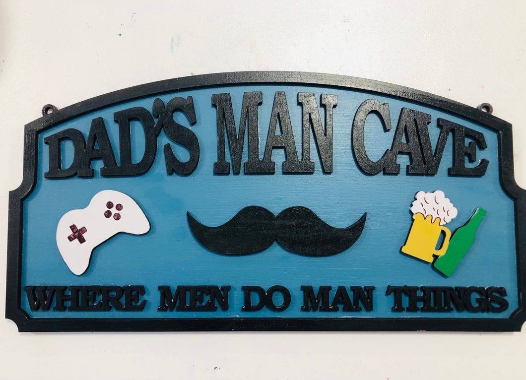 Ready to post Dads Man Cave Wall Plaque