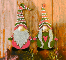 Load image into Gallery viewer, Fiver Friday pair of Wooden gnome baubles
