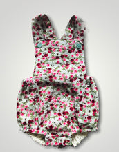 Load image into Gallery viewer, Girls floral bummie romper
