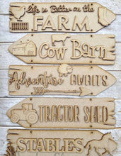 Load image into Gallery viewer, Wooden Farm Direction sign
