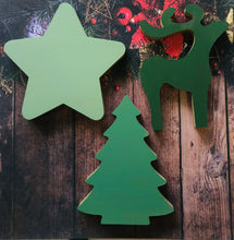 Load image into Gallery viewer, Set of 3 Christmas Decor shapes
